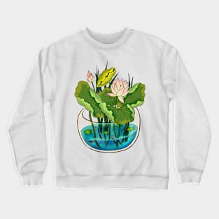 Minhwa: Lotus Terrarium A Type (Korean traditional/folk art) Crewneck Sweatshirt